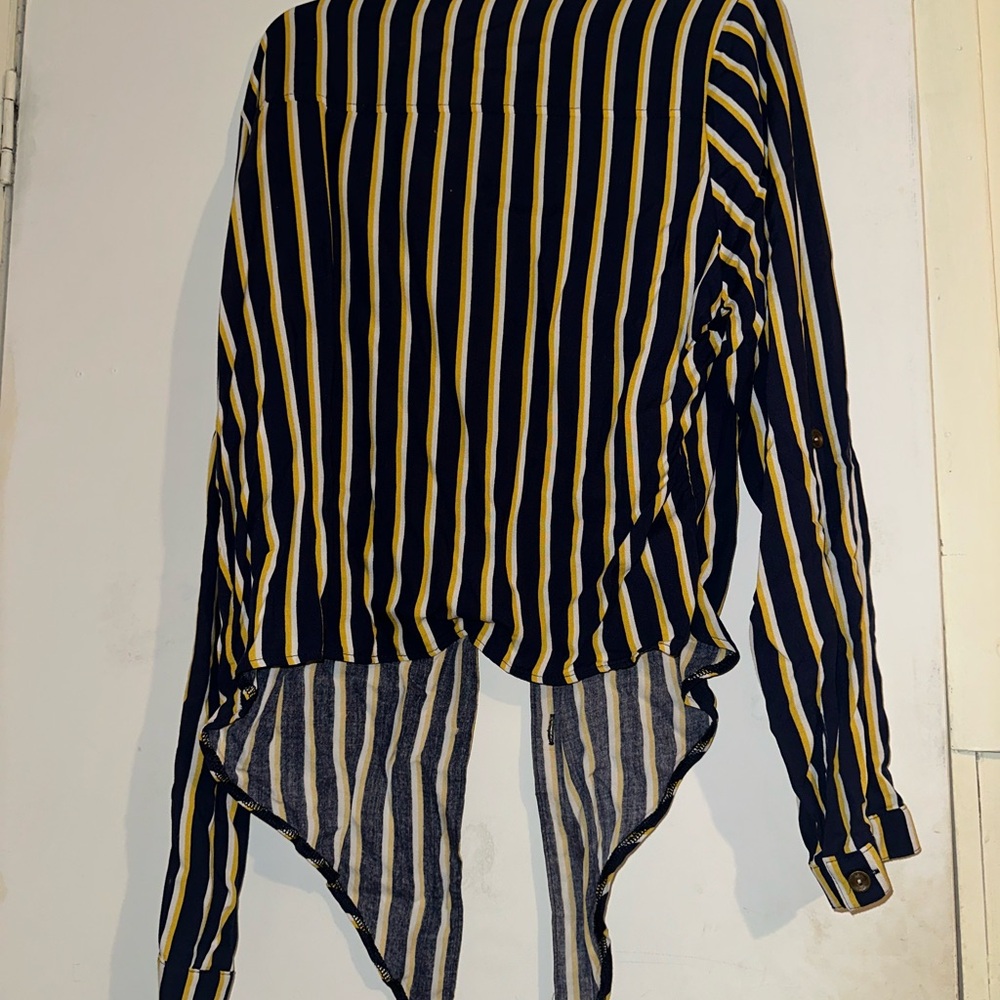 Striped Button-Up Shirt - Picture 2 of 3